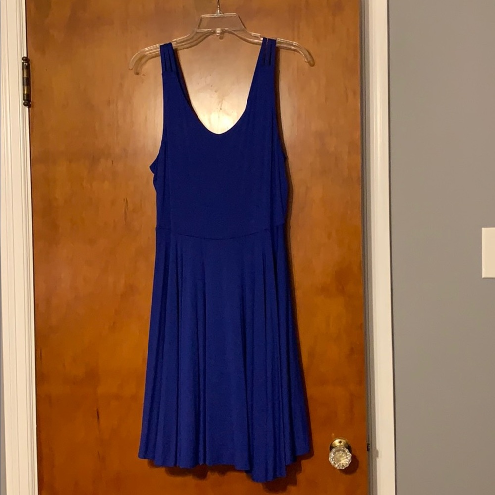 NWOT Coercion cobalt blue empire waist dress